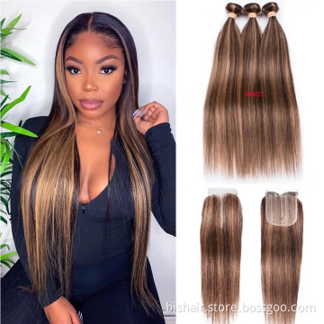 Black Lady 4/27 Wavy Human Hair Remy Wig Brazil 100% Real Hair Straight Hair Bundle Wig Closed Pre-pull Wholesale Dealer Offer